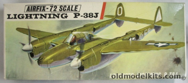 Airfix 1/72 Lockheed P-38J Lightning - USAAF, 284 plastic model kit